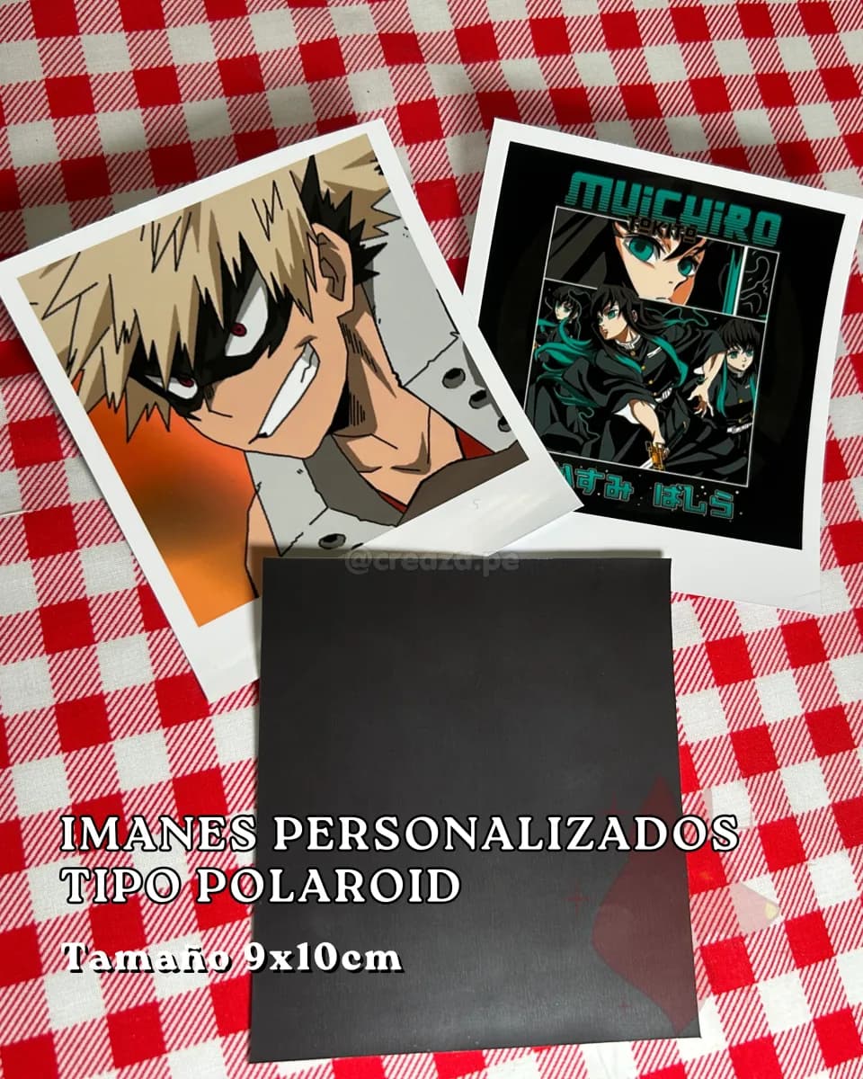 6 Imanes Personalizados Tipo Polaroid 9x10cm personalizado — Creaza Perú